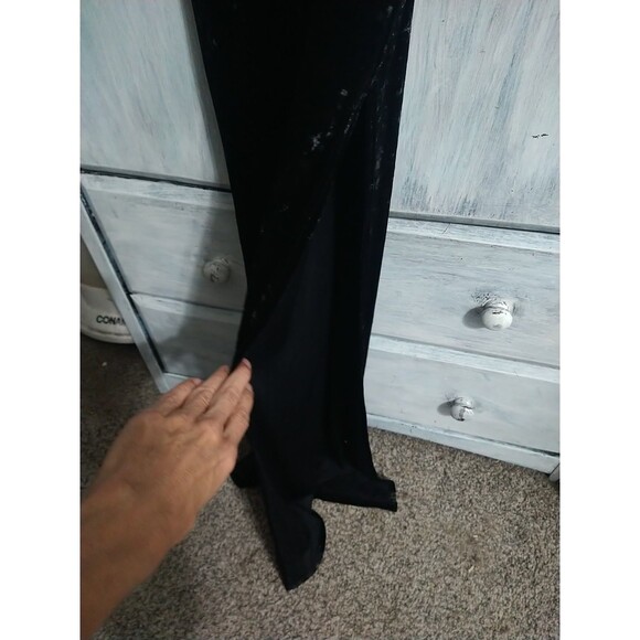 Windsor Maxi Sleeveless Velor Lace Back Dress Black Sm Y2K Wimsygoth Vintage... - Picture 12 of 16